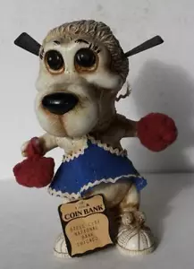 Cachorro Perro Animadora Plástico 1977 Creativo Moneda Banco Acero City National Bank - - Imagen 1 de 1