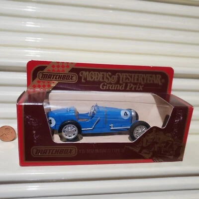 MATCHBOX 1986 YESTERYEAR Y11D 1932 Blue #4 BUGATTI TYPE 51 RARE 12mm TYPE 2 Dash - Image 1 of 4