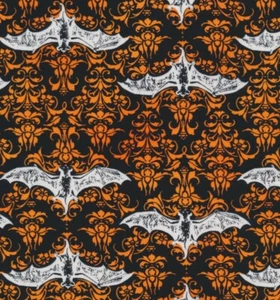 Bats Lights Out 22463-285 EMBER by Studio RK for Robert Kaufman Fabrics - Picture 1 of 2
