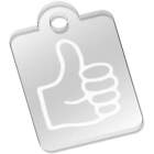 Porte-clés acryliques transparents « Thumbs Up » (AK019081)