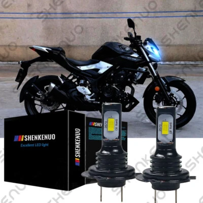 For Yamaha FZ6 2004-2008 2009 - H7 8000K LED Headlight BLUE 2x Bulbs - Image 1 of 4