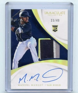 2017 IMMACULATE COLLECTION #112 MANUEL MARGOT AUTOGRAPH PATCH RC #23/49, PADRES - Picture 1 of 1