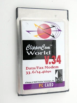 Data Fax Modem 33.6 14.4 kbps PC Modem Card Apex Data Clippercom World v.34 - Image 1 of 2