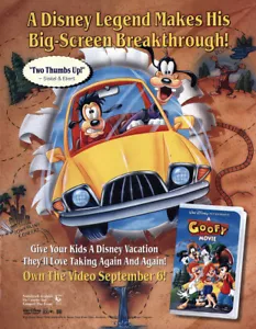 Promoción de la película Goofy 1995: anuncio impreso vintage de Disney Legend - Imagen 1 de 1