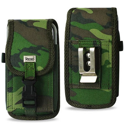 Army Green Rugged Canvas Pouch for iPhone 13 Mini, 12 Mini, 5S, 5, 5C, Nokia 110 - Image 1 of 3