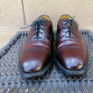 Johnston & Murphy Heritage Burgundy Cap Toe Brogues 9.5D - Premium Leather! - Picture 1 of 11