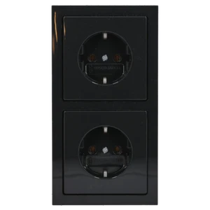 Busch Jaeger Set 2x Steckdose 20 EUC-81 mit 2fach Rahmen Future Linear Anthrazit - Bild 1 von 4