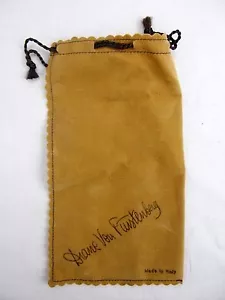 Vintage Diane von Fustenberg Italy Designer Sonnenbrille Tasche Etui Braun Filz - Bild 1 von 4