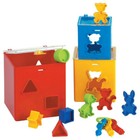 Gowi 453-21 Steckbox Eckig mit Schlüssel, Steckbox - Stapelturm