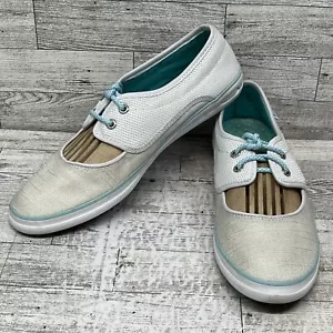 COLUMBIA PFG Women 10 Vulc N Vent White Aqua Lace Up Shoes BL2725-100 - Picture 1 of 10