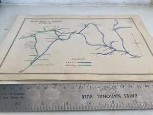 FORRES BUXBURN PETERHEAD BANFF KEITH BOAT of GARTEN ELGIN AIREY RAILWAY MAP 1884 - Picture 1 of 8