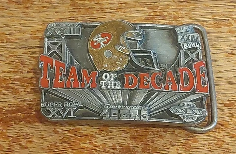 San Francisco 49ers 1990 NFL Team of the Decade Belt Buckle Ltd. Edition ~ #3410 Cover