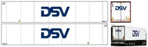 Nuova DSV trasporti adesiva trasparente per rimorchi frigo Herpa 1/87. - Foto 1 di 1
