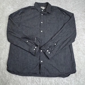 Flint and Tinder Shirt Mens XL Gray Solid Long Sleeve Button Down Cotton - Picture 1 of 7