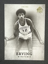 2012 SP Authentic Julius Erving #13 UMass Minutemen 76ers NBA