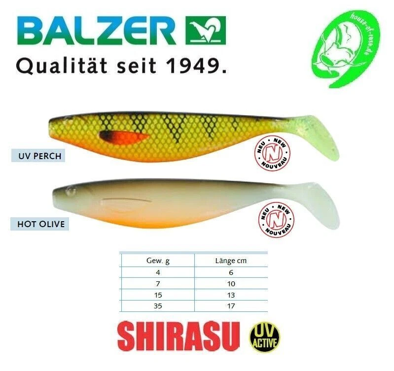 Balzer Shirasu Booster 1.0 Shad 6-23cm Gummifisch Hecht Zander Barsch UV aktiv - Bild 1 von 1