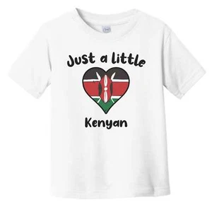 Just A Little Kenyan Cute Kenya Flag Heart Infant Toddler T-Shirt - Picture 1 of 2