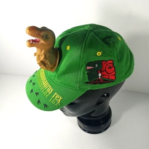 T-Rex Green Tyrannosaurus Rex 3D Dinosaur Kids Adjustable Baseball Hat Cap - Picture 1 of 9