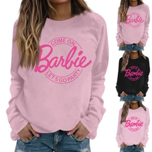 Women Barbie Come On Let's Go Party Sweatshirt Trendy Girl Pullover Tops T-Shirt - Picture 1 of 13