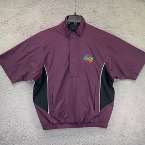 Footjoy Dryjoys Wind Shirt Adult Medium Short Sleeve Purple Rainbow Hearts Love - Picture 1 of 10