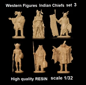 FIERDAN Native American Indian Chiefs Scale 1:32 set 3 - Picture 1 of 1
