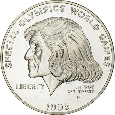 [#199314] United States, Dollar, 1995, U.S. Mint, Silver, MS, KM:266 - Image 1 of 2