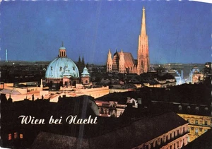 Vienna di notte cartolina d'epoca - Foto 1 di 2