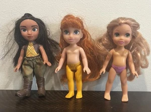 Disney Animators Petite Dolls Collection Doll Blonde Hair Rapunzel Anna Raya - Picture 1 of 5