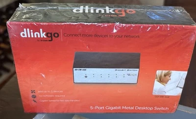D-Link GO-SW-5GE 5-Port Gigabit Ethernet Unmanaged Metal Body Desktop Switch - Image 1 of 4