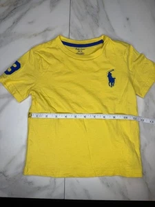 Polo Ralph Lauren Little Boys Big Pony Cotton Jersey T-shirt 24 M Yellow - Picture 1 of 6