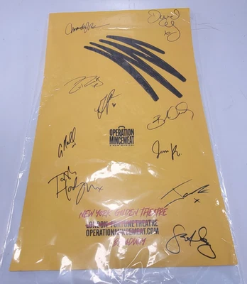 OPERATION MINCEMEAT Broadway Signed Poster Cast & Understudies Malone Cummings  - Image 1 of 4