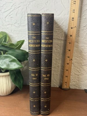 1941 & 1942 The Western Horseman 2 Bound Volumes Cowboy Ads History Americana - Image 1 of 4