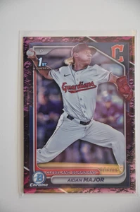 2024 Bowman Draft Aidan Major Chrome Fuchsia Lunar Refractor 1st /199 Guardians - Bild 1 von 2