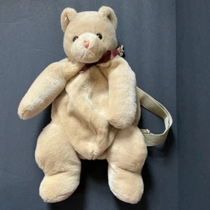 Vintage Mango Teddy Bear Backpack Plush Stuffed Animal Bag NWT - Picture 1 of 8