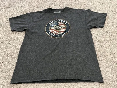 Chevy Chevrolet American Heritage Muscle Car Short Sleeve Shirt Gray Men X Large - Image 1 of 4