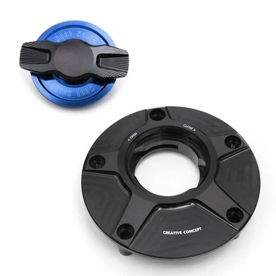 Tapa azul del tanque de combustible CNC sin llave para Yamaha FZ1 Fazer 01-13 12 11 10 09 08 07 Foto 1 de 4