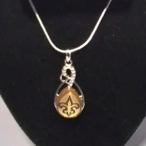 Collar New Orleans Saints NFL 925 Cadena Logo Dije ¡NUEVO!! - Imagen 1 de 2