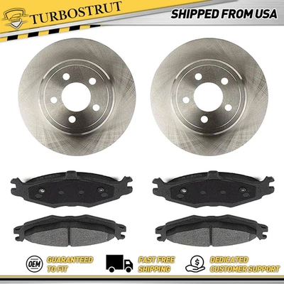 OE Front Brake Rotors Brake Pads for 1984 1985 Chrysler LeBaron 2.6L - Image 1 of 4