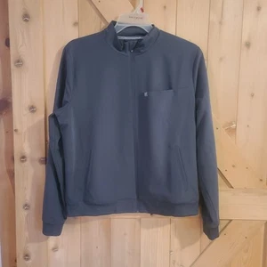 Fabletics Daily 3-Pocket Scrub Jacket Gray Full Zip Women's Size Extra Large - Picture 1 of 7