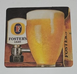 Fosters Light Australian for Beer 4" Drink Bar Coaster Brewery VTG - Picture 1 of 3