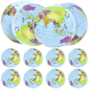 12 Pcs Inflatable Globe Beach Ball Baby Banquet Globes Balls for Pool - Zdjęcie 1 z 12