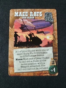 Maze Rats: Iron Dragon Single Card Doomtown Boot Hill CCG NM See Detailed Pics  - Picture 1 of 2