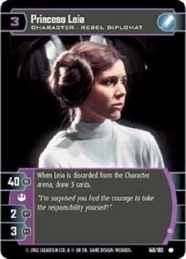 STAR WARS TCG WOTC A NEW HOPE PRINCESS LEIA (C) 148/180 FOIL M/GEM MINT Tip Top - Image 1 of 1