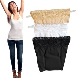 3Pcs Snap-On Mock Camisole Lace Modesty Parody Panel Easy Clip-On Bra Coverage - Picture 1 of 8