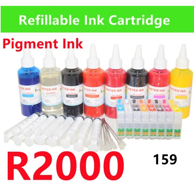 Empty Refillable Ink Cartridge kit for Stylus Photo R2000 Printer T159 159 ARC* - Image 1 of 3