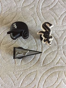 CHICAGO WHITE SOX JIBBITZ CHICAGO WHITE SOX SHOE CHARMS FIT CROC MLB JIBBITZ - Picture 1 of 4