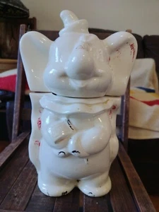 Antique 1940s 4 in 1 Disney's "Dumbo" Turnabout Cookie Jar Large 14" AS IS - Picture 1 of 24