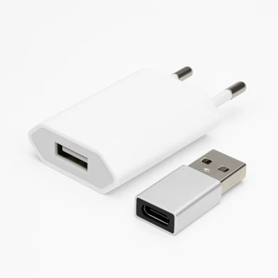 5W Ladegerät Netzteil 5V 1A Ladeadapter Netzstecker || USB zu Typ C OTG Adapter - Bild 1 von 4