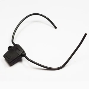 2 x Inline Standard ATO Klinge Sicherungshalter spritzwassergeschützt 20A 14 AWG schwarzes Kabel - Bild 1 von 1