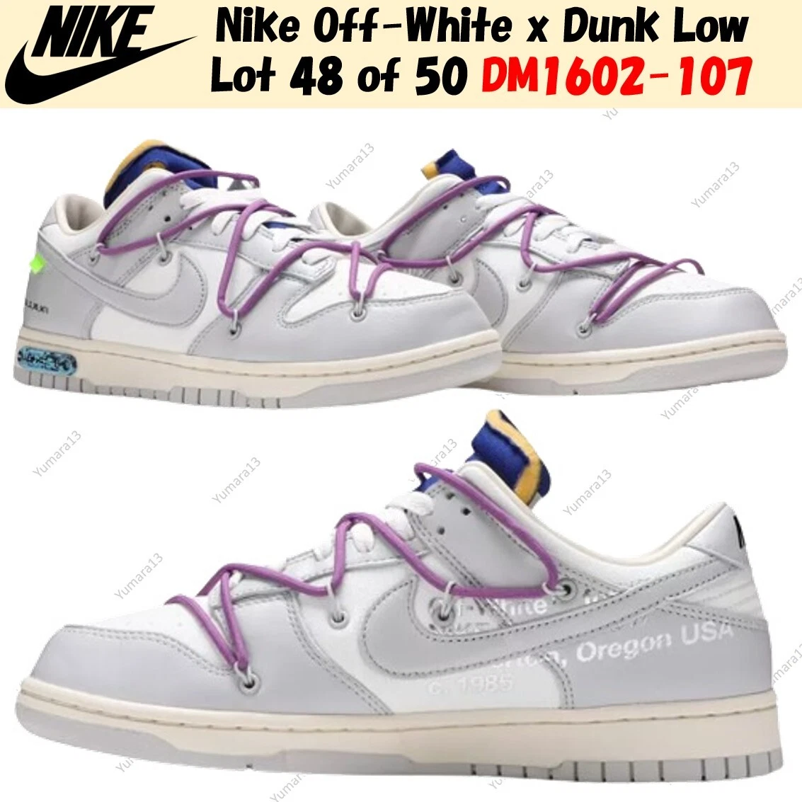 Nike Off-White x Dunk Low Lot 48 of 50 for Sale | Authenticity